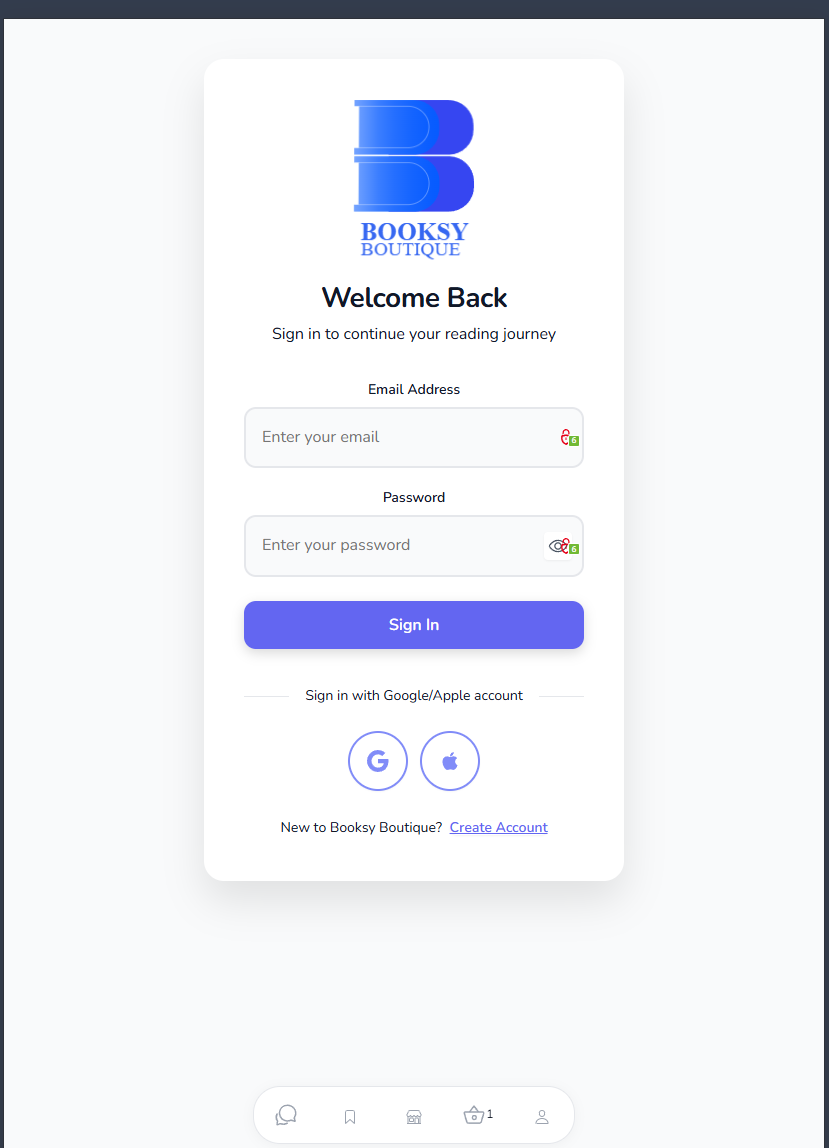 Booksy Boutique Interface
